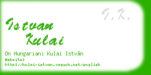 istvan kulai business card